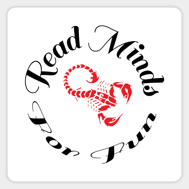 SCORPIO STAR SIGN: READ MINDS FOR FUN Sticker by OssiesArt